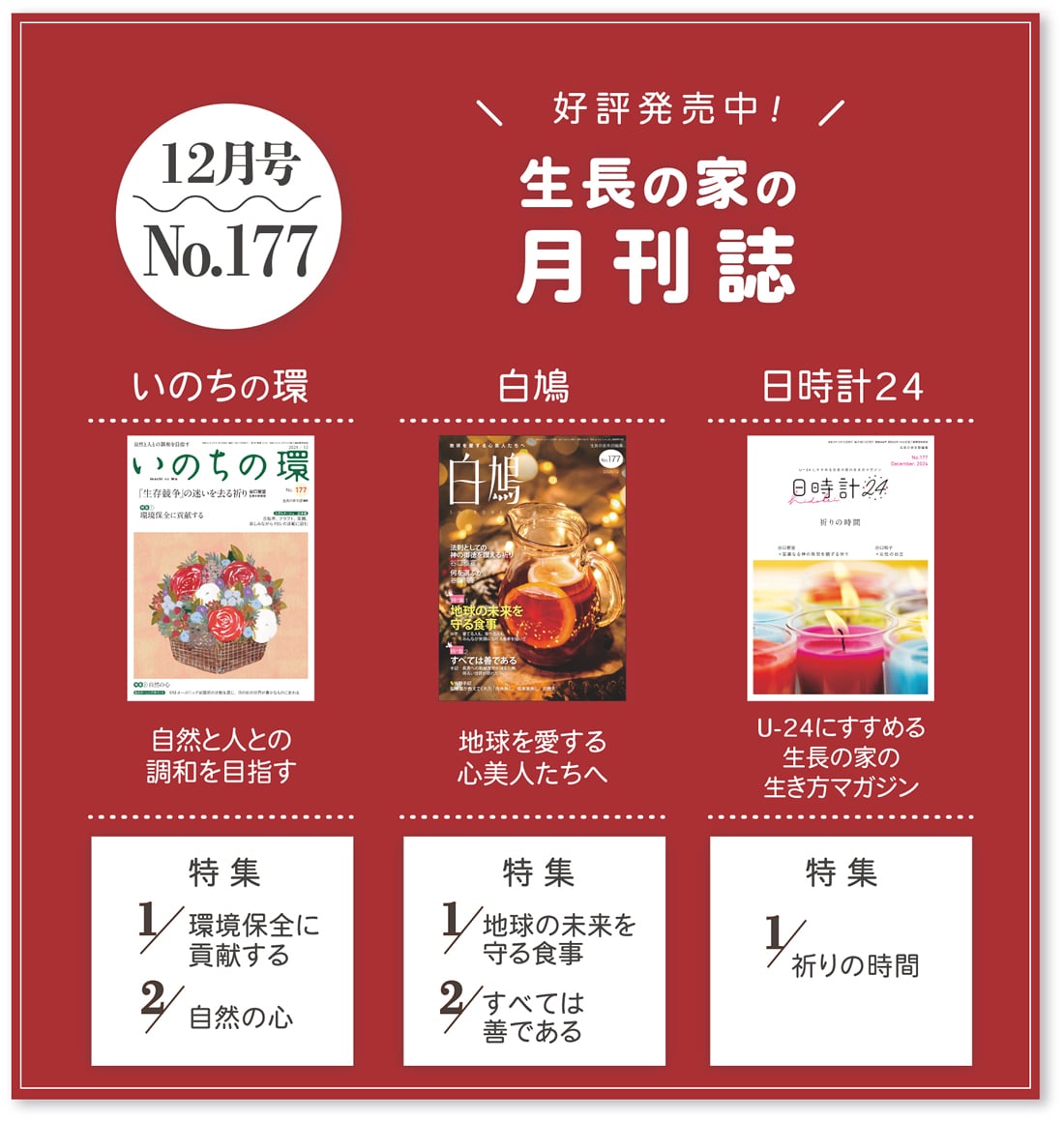 月刊誌最新号 No.177(2024年12月号)